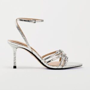 ZARA Silver Strappy Heels